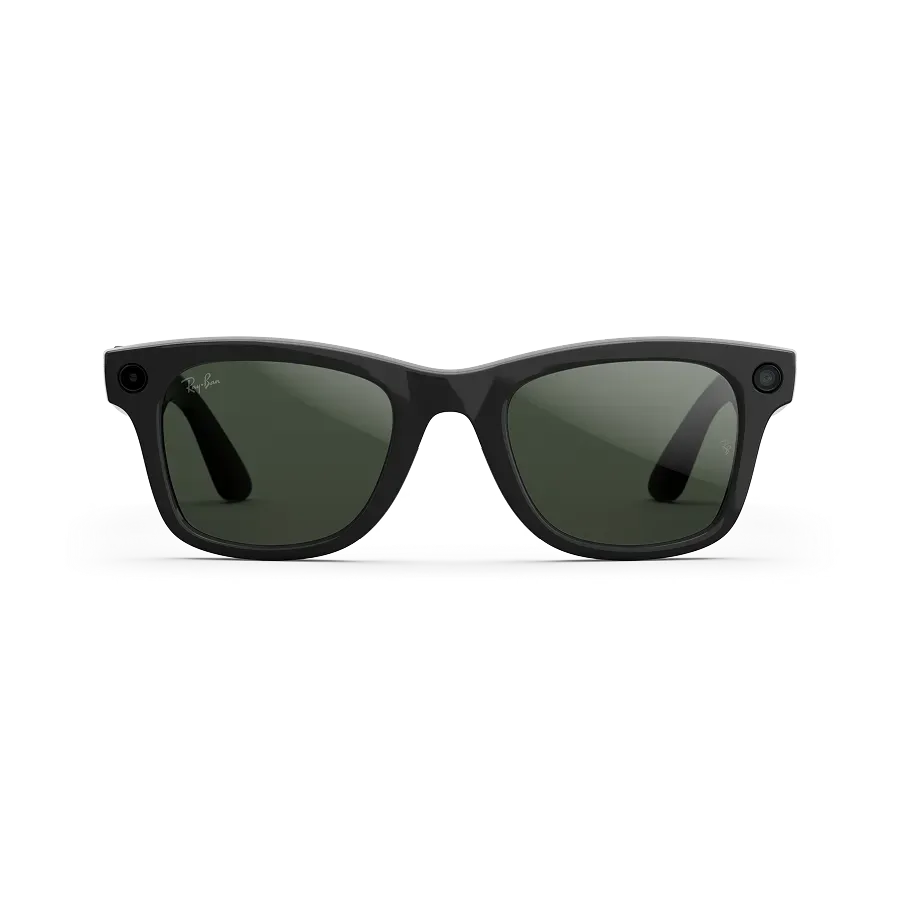 Ray-Ban Meta Wayfarer (Gen 2), Shiny Black / Clear to Graphite Green Transitions